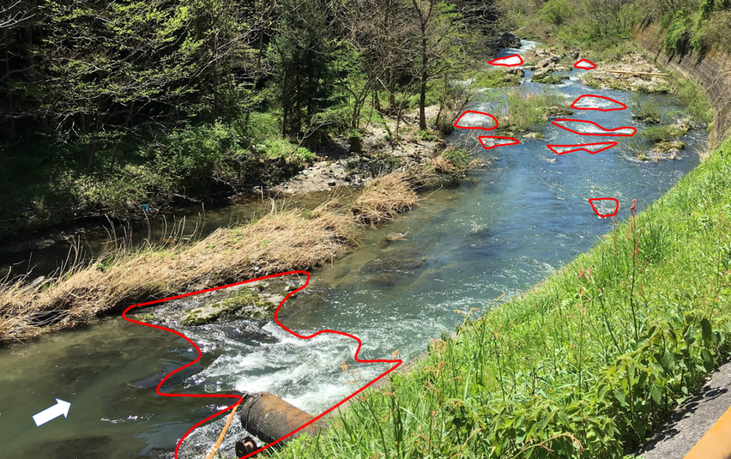 自然河川の常流ー射流ー跳水